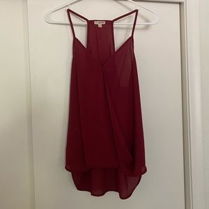 Maroon top